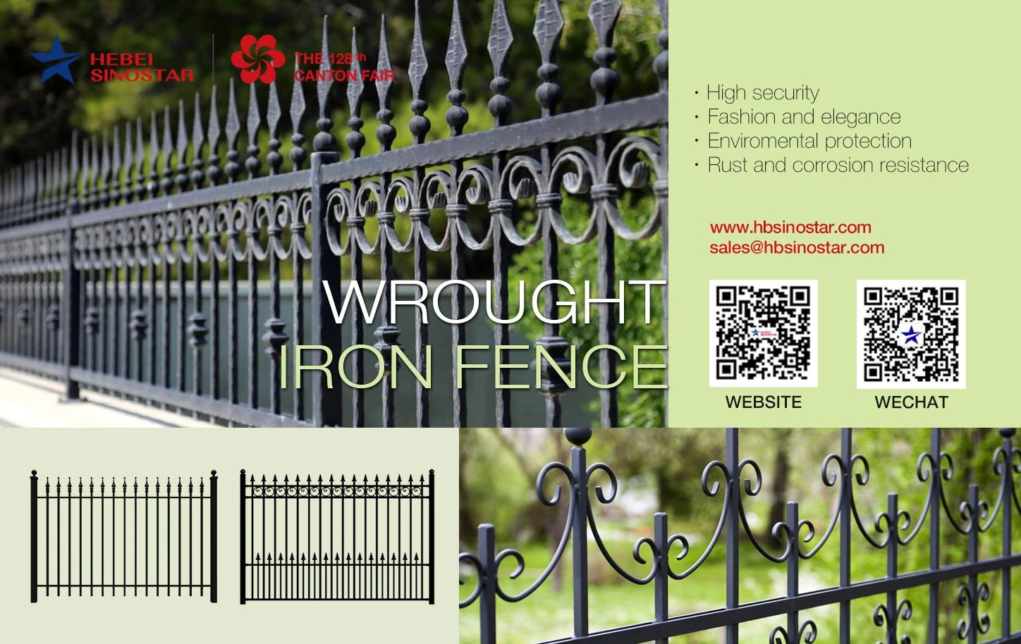 wrought iron garden fence hebei sinostar 6